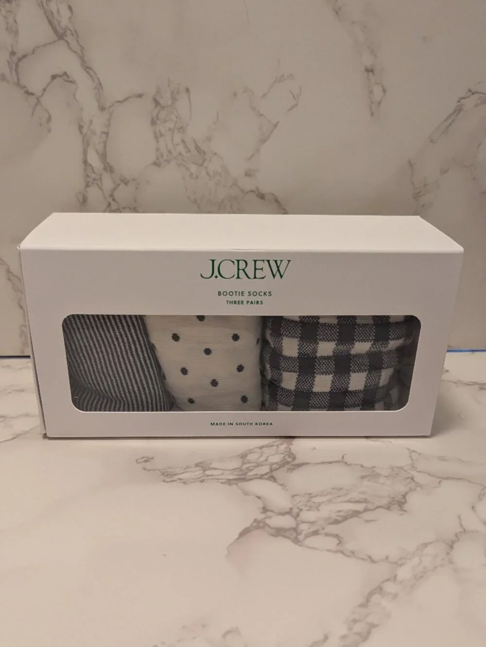 J.Crew Tartan bootie Socks three-pack